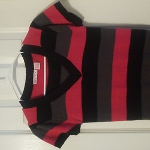 Lipstick Sweater dress in black, pink, and grey Size S